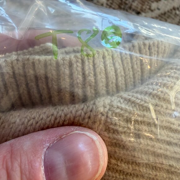 J. Crew Factory Striped open cardigan sweater •size medium •CH442 •Lt Khaki Ivor - Picture 9 of 9